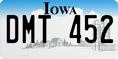 IA license plate DMT452