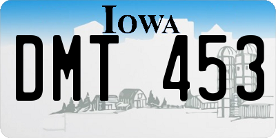 IA license plate DMT453