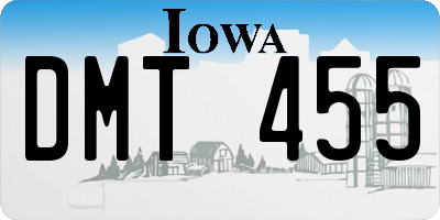 IA license plate DMT455