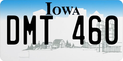 IA license plate DMT460