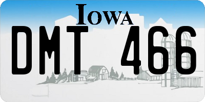 IA license plate DMT466
