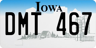 IA license plate DMT467