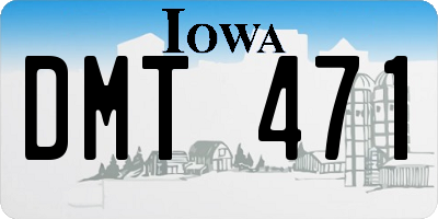 IA license plate DMT471
