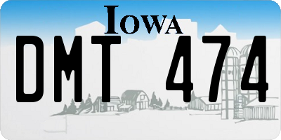 IA license plate DMT474