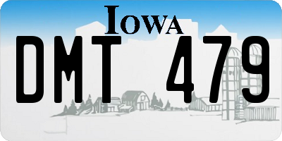 IA license plate DMT479