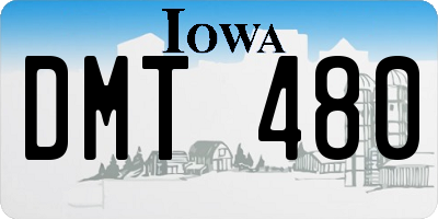 IA license plate DMT480