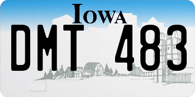 IA license plate DMT483