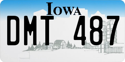 IA license plate DMT487