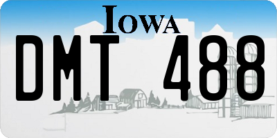 IA license plate DMT488