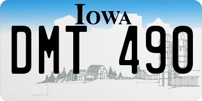 IA license plate DMT490