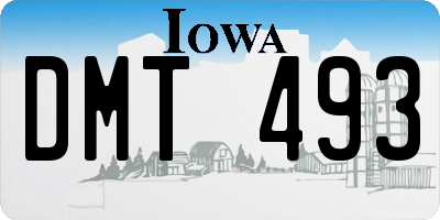 IA license plate DMT493