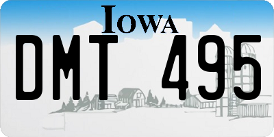 IA license plate DMT495