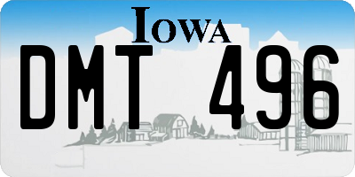 IA license plate DMT496
