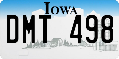 IA license plate DMT498