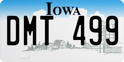 IA license plate DMT499