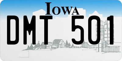 IA license plate DMT501