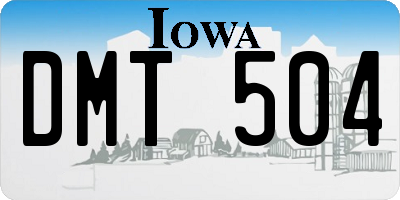 IA license plate DMT504