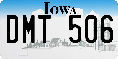 IA license plate DMT506