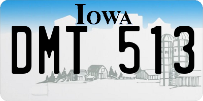 IA license plate DMT513