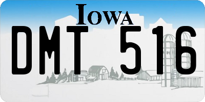 IA license plate DMT516