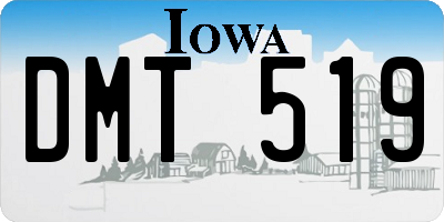 IA license plate DMT519