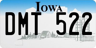 IA license plate DMT522