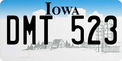 IA license plate DMT523