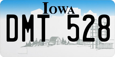 IA license plate DMT528