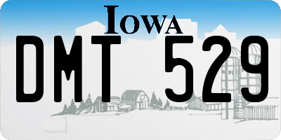 IA license plate DMT529