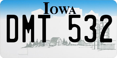 IA license plate DMT532