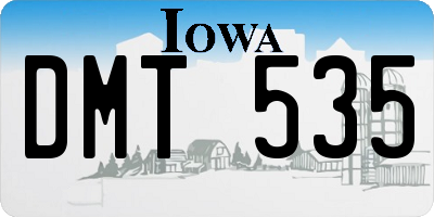 IA license plate DMT535