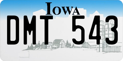 IA license plate DMT543