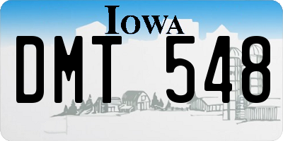 IA license plate DMT548