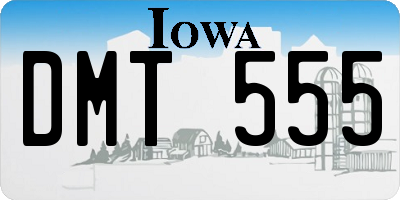IA license plate DMT555