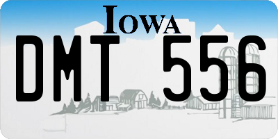 IA license plate DMT556