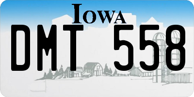 IA license plate DMT558