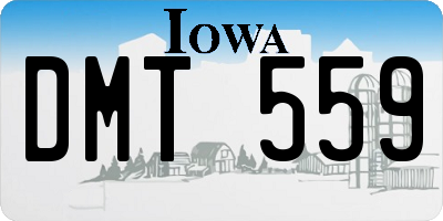 IA license plate DMT559