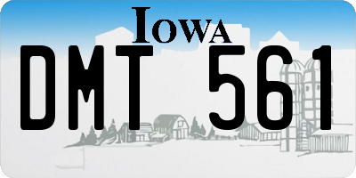 IA license plate DMT561