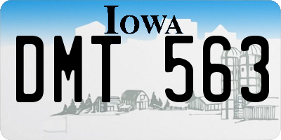 IA license plate DMT563