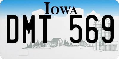 IA license plate DMT569