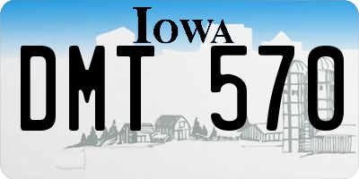 IA license plate DMT570