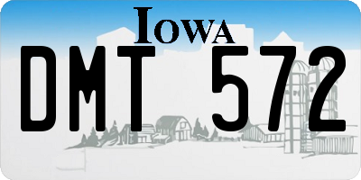IA license plate DMT572
