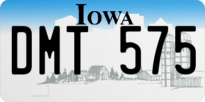 IA license plate DMT575