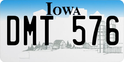 IA license plate DMT576