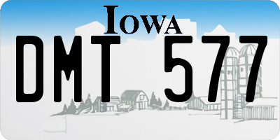 IA license plate DMT577
