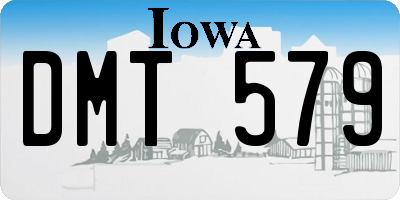IA license plate DMT579