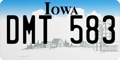 IA license plate DMT583
