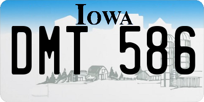 IA license plate DMT586