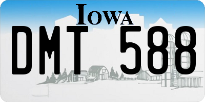 IA license plate DMT588
