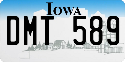 IA license plate DMT589